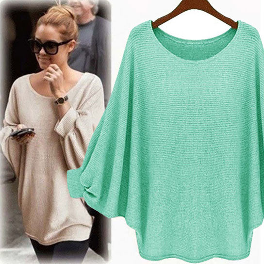 Loose Batwing Sleeve Top Sweater Image 4