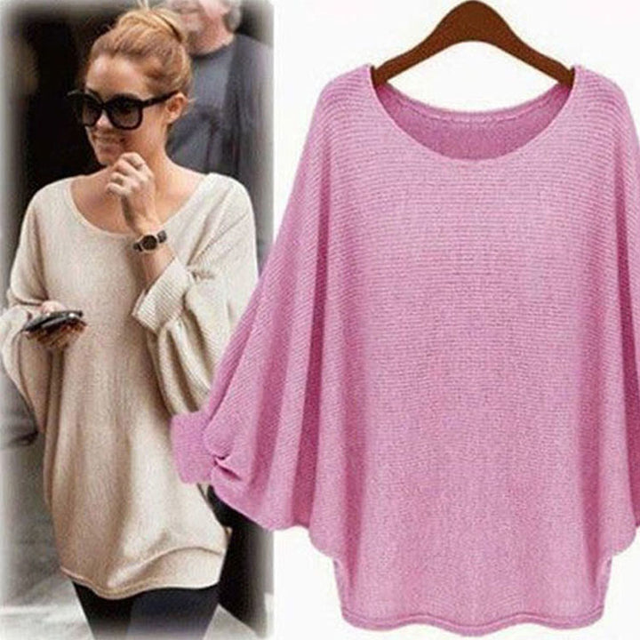 Loose Batwing Sleeve Top Sweater Image 6