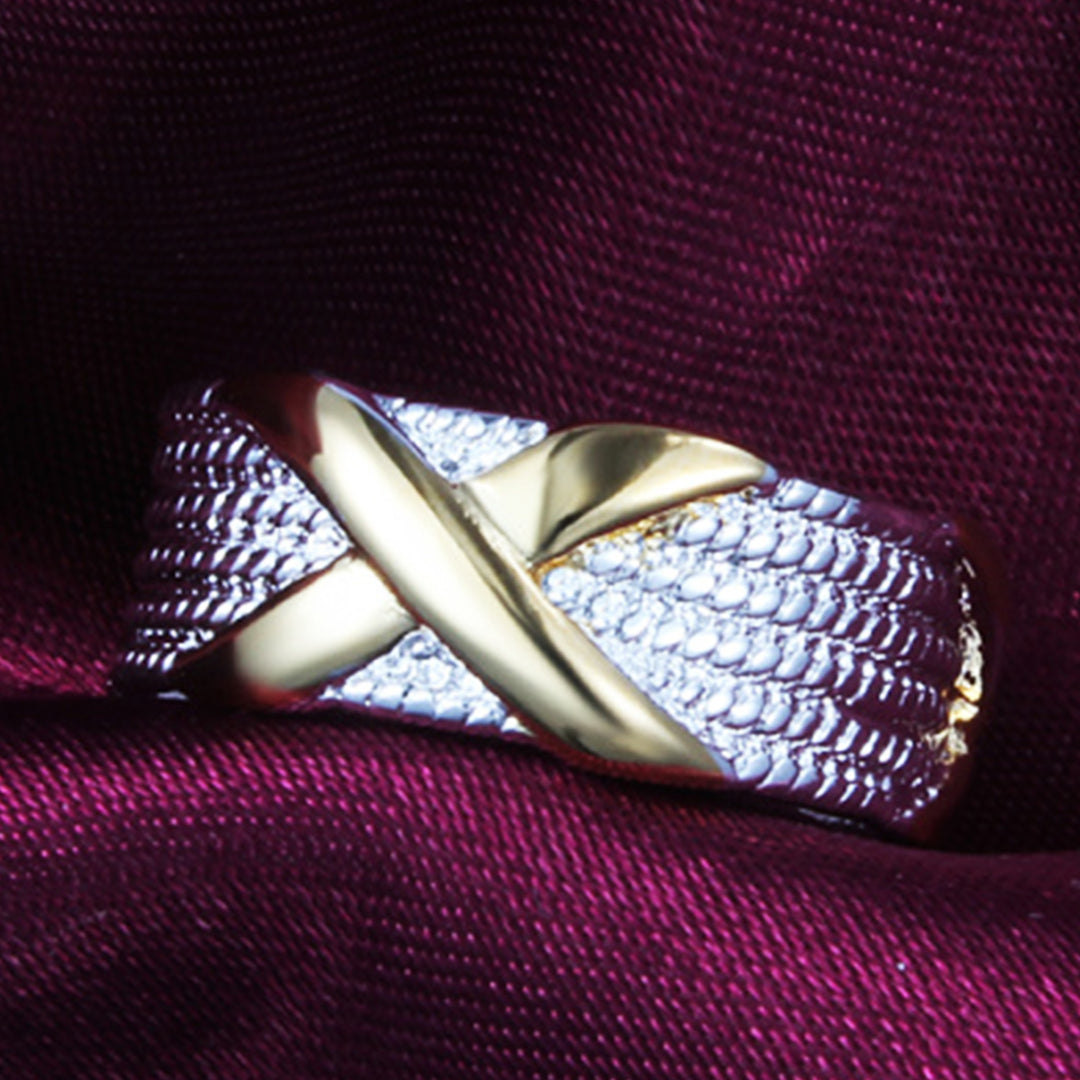 Silver Plated "X" Ring For Women Image 3