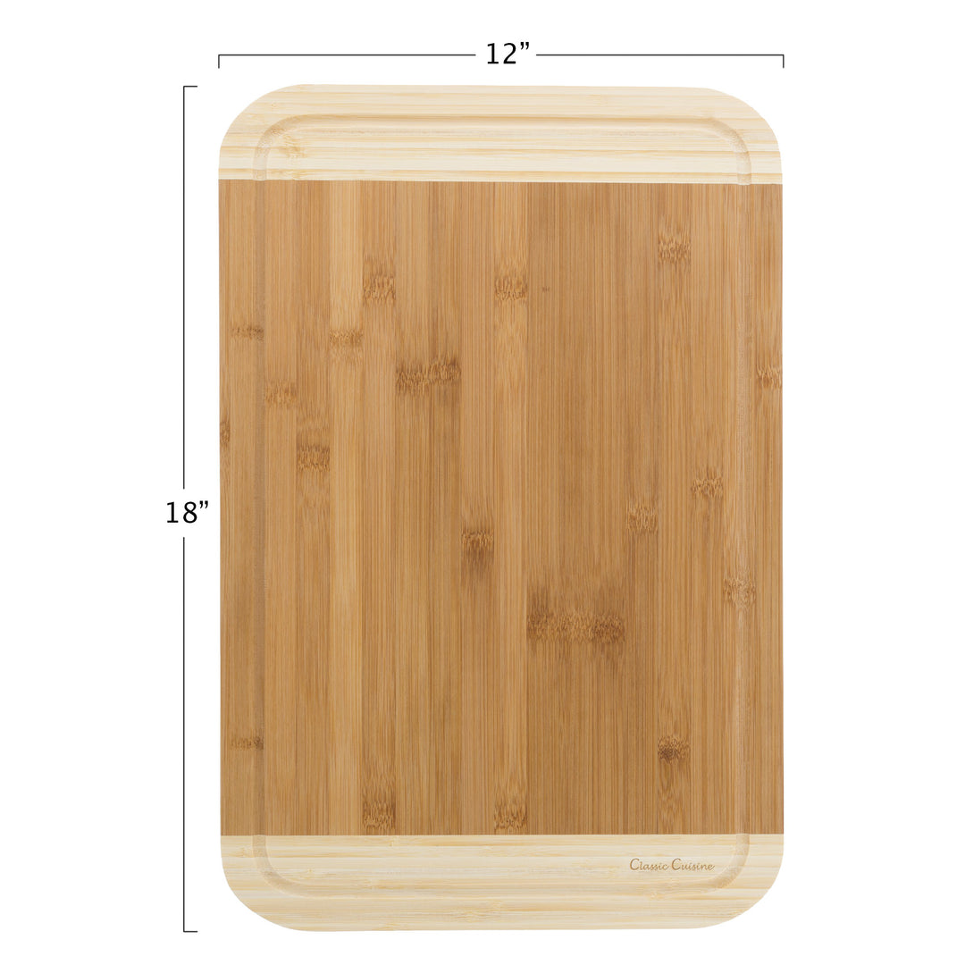 Bamboo Cutting Board Professional Quality 81x12 Inches Antibacterial Juice Groove Image 2