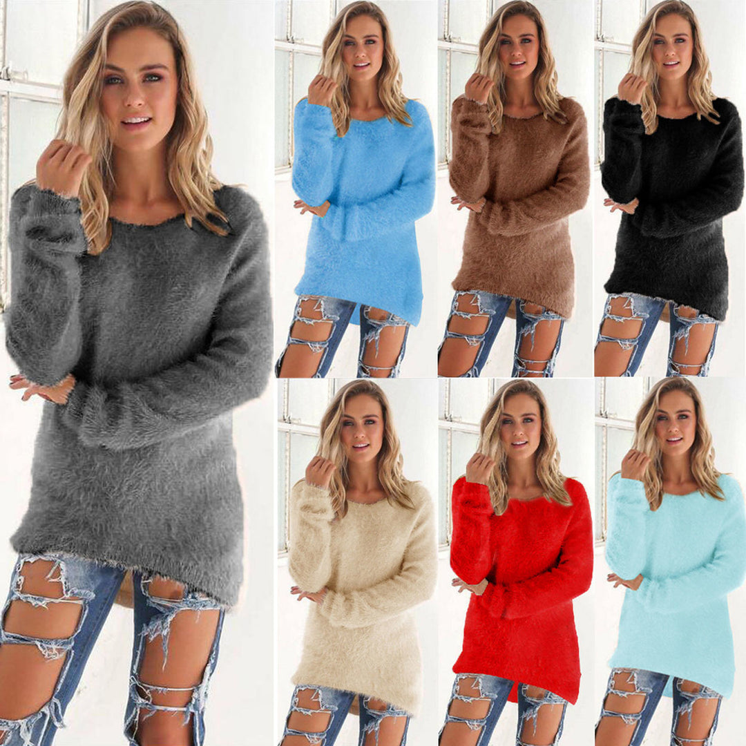 Pull Over Knit Sweater Jumper in assorted  8 Colors Image 1