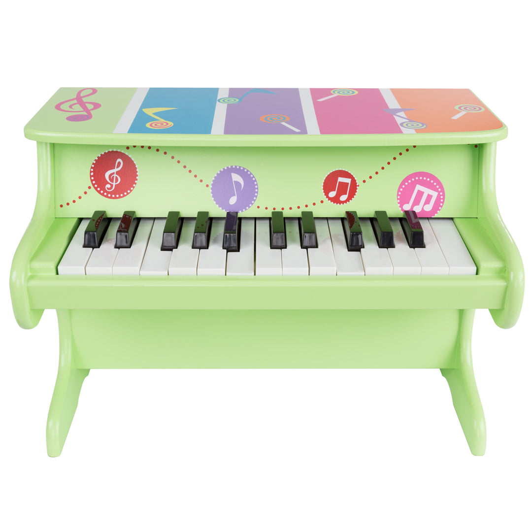 25-Key Wooden Baby Piano Colorful Kids Musical Toy Durable Pinewood 17in Image 1