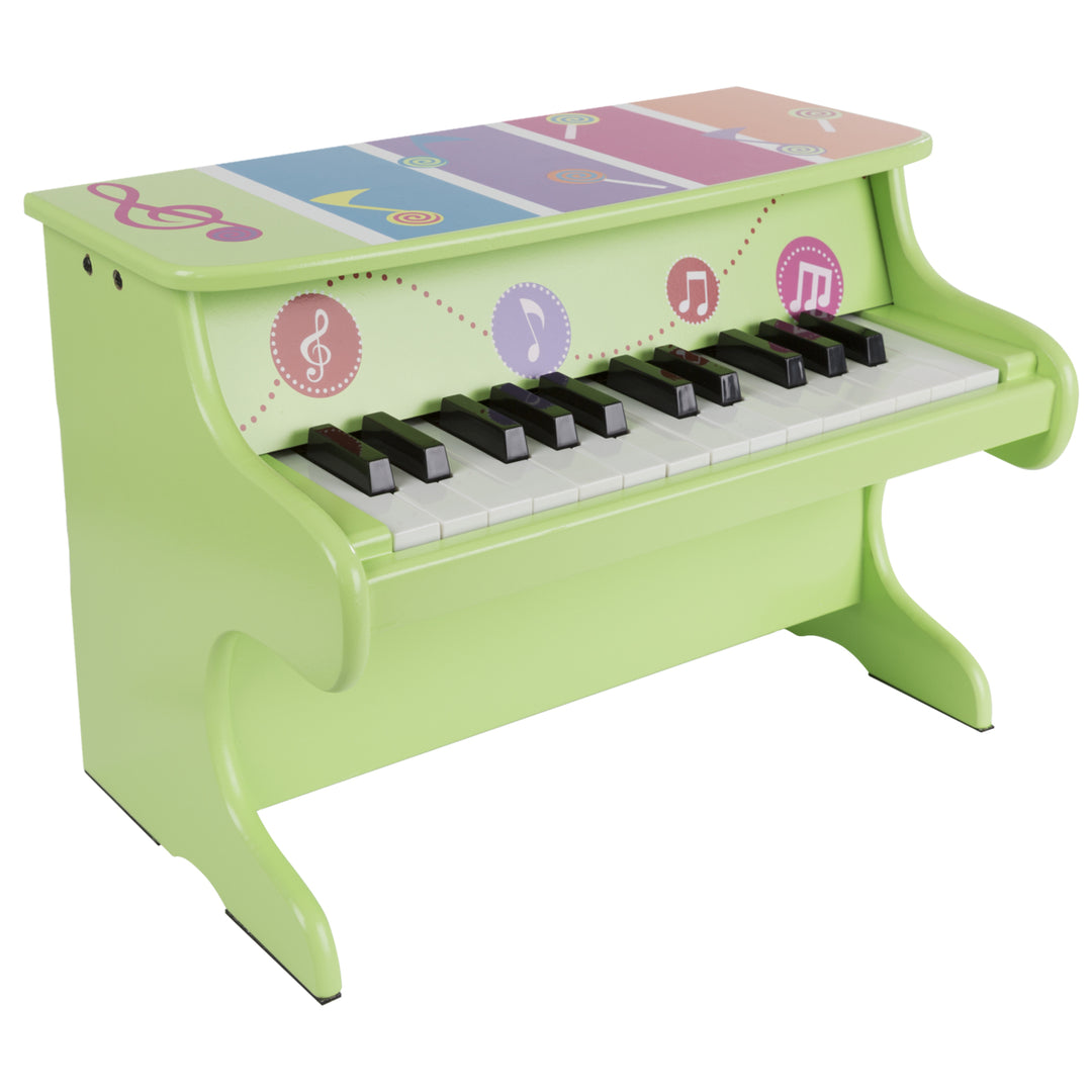 25-Key Wooden Baby Piano Colorful Kids Musical Toy Durable Pinewood 17in Image 2