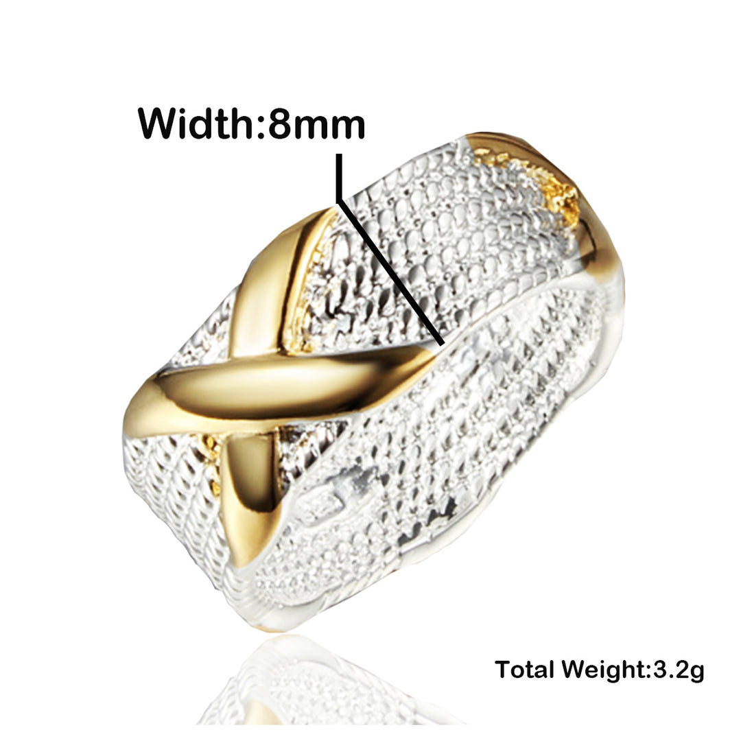 Silver Plated "X" Ring For Women Image 4