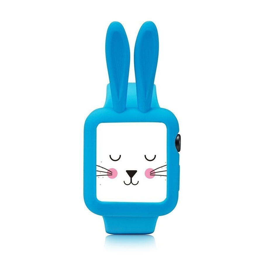Soft Silicone Protective Cute Bunny Rabbit Ears Case Cover for Apple Watch 42mm Series 1 and 2 Image 1