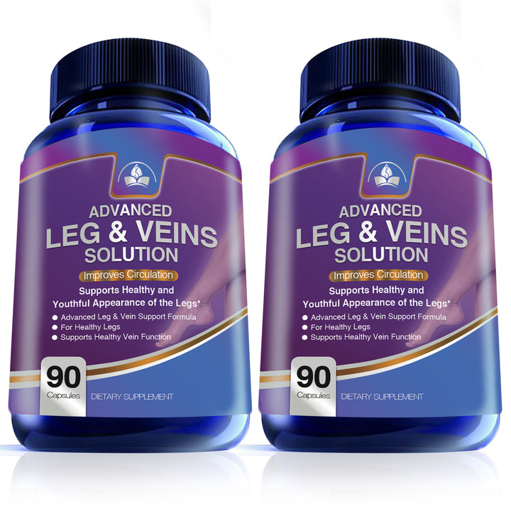 Circulation and Vein Solution for Healthy Legs (90 Capsules) - 2 bottles Image 1