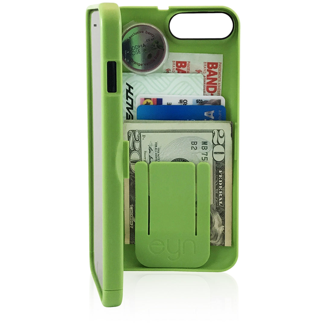 All in case - iPhone  7 Plus & iPhone 8 Plus Wallet Storage Case - Card Holder - with Mirror and Attachable Strap Image 1