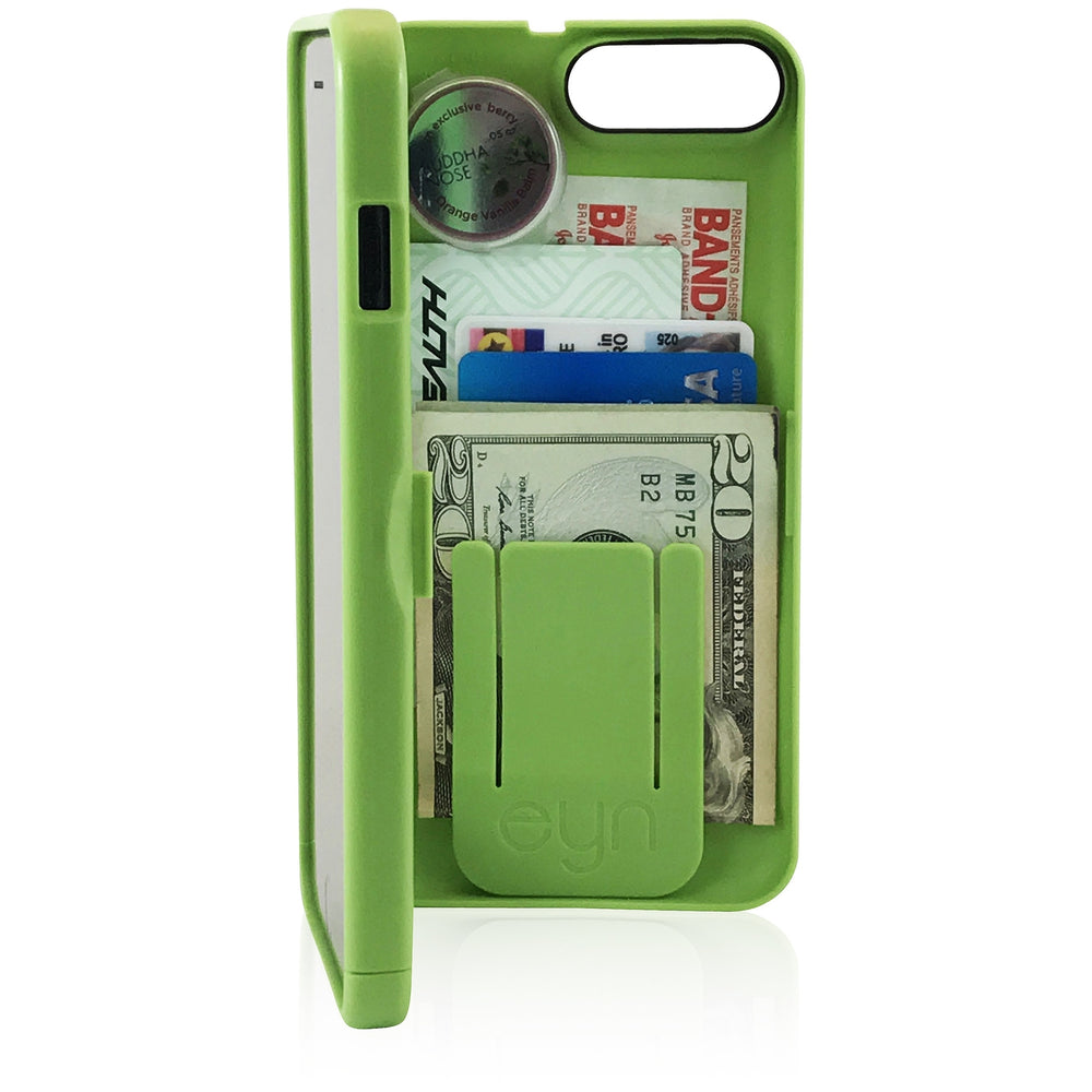 All in case - iPhone  7 Plus and iPhone 8 Plus Wallet Storage Case - Card Holder - with Mirror and Attachable Strap Image 2