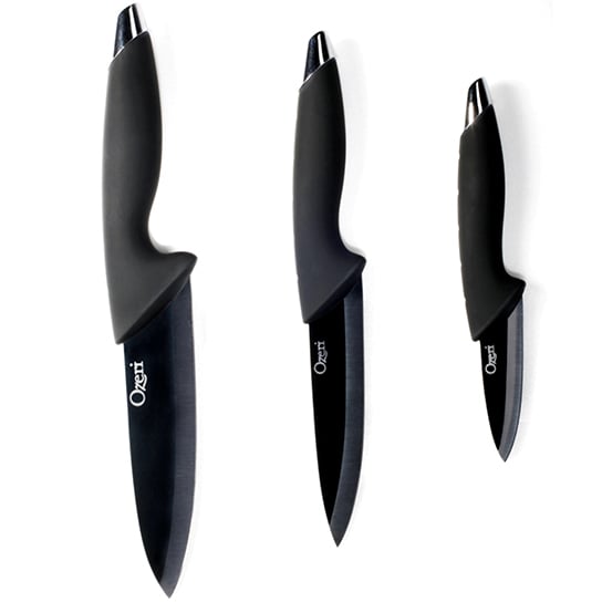 Ozeri Elite Chef Black Ceramic 3-Piece Knife Set Image 3