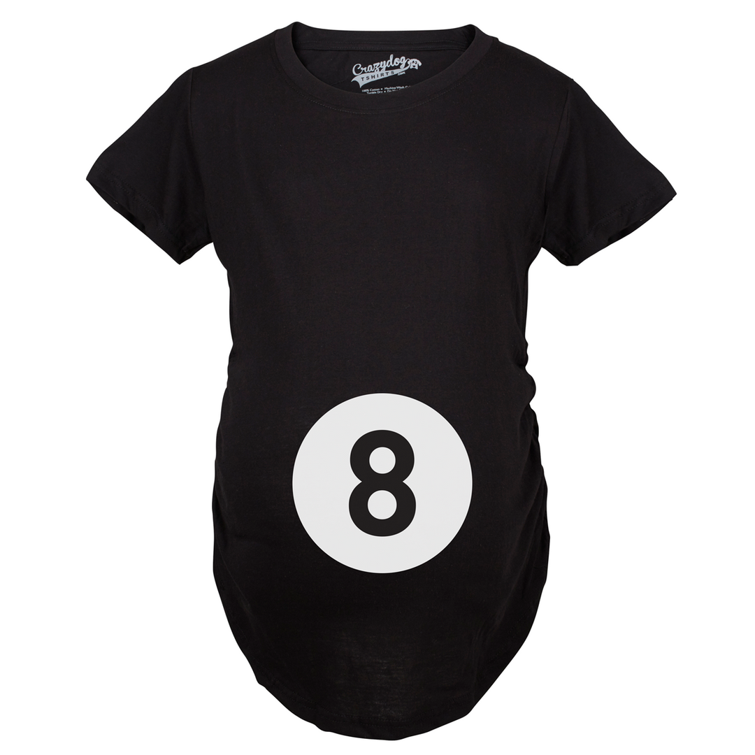 Maternity Eight Ball Funny Baby Announcement Shirt Belly Bump Cute Pregnancy Tee Image 2