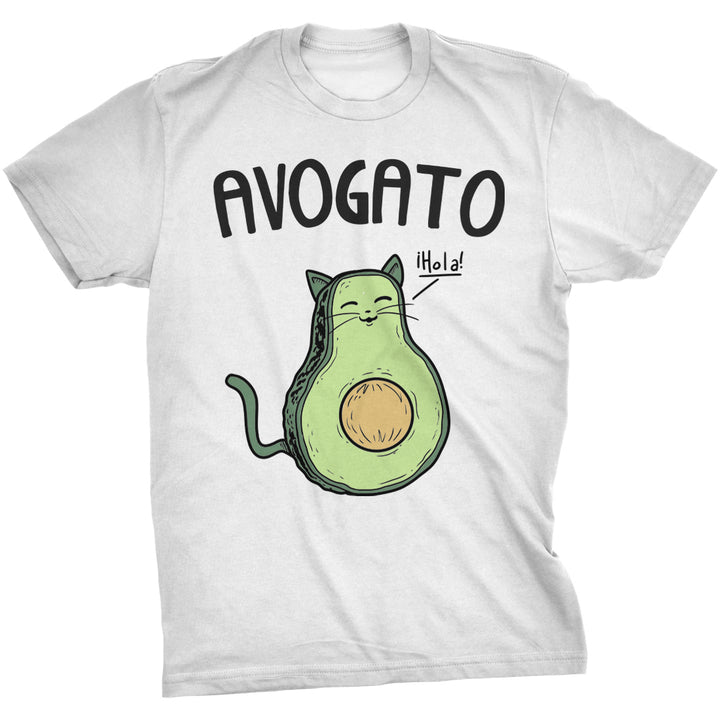 Mens Avogato Funny T shirt Avocado Cat Tee Cute Cat Face Graphic Novelty Humor Image 8