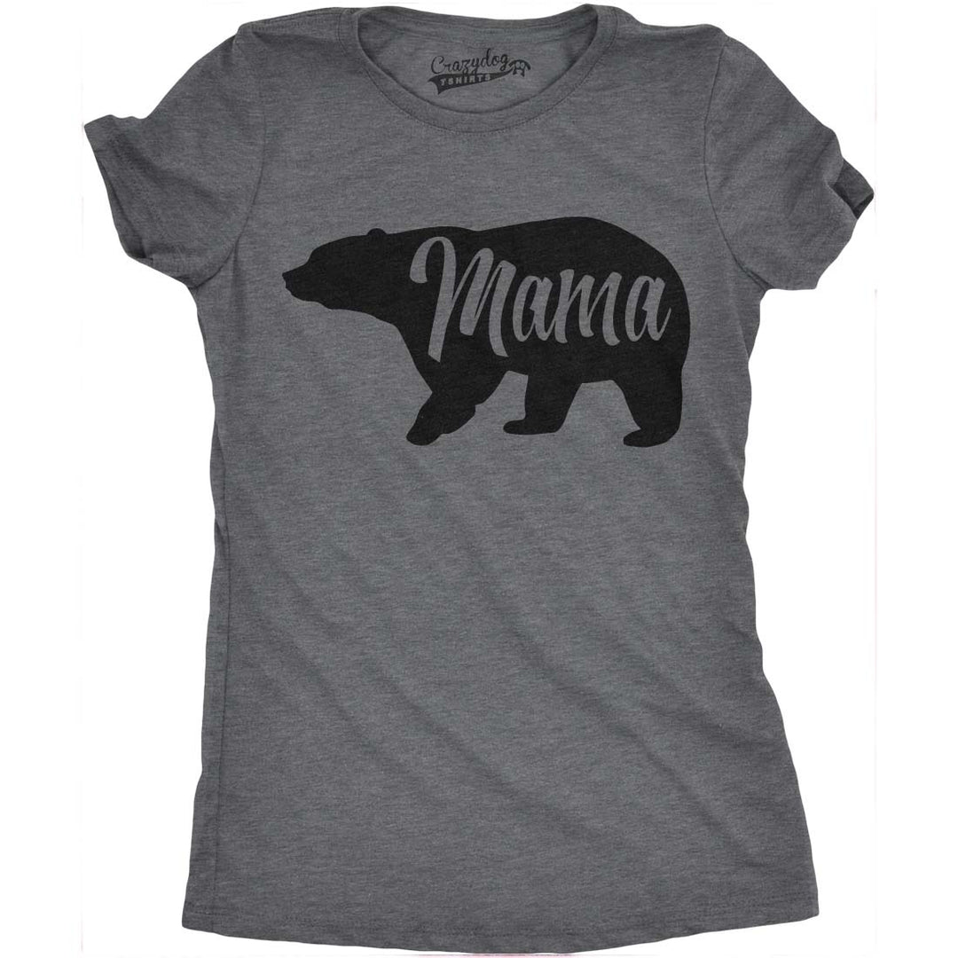 Womens Mama Bear T shirt Cute Funny Best Mom of Boys Girls Cool Mother Tee Image 7
