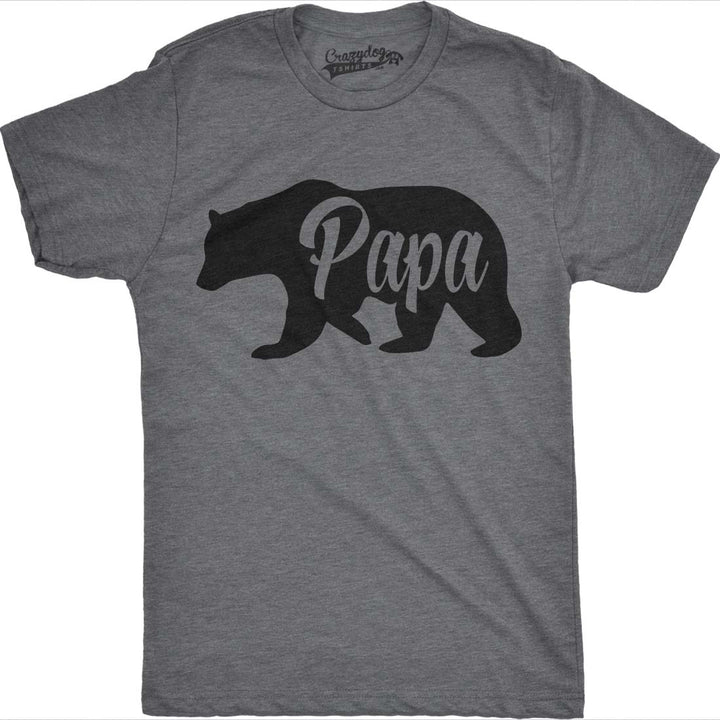 Mens Papa Bear Funny Shirts for Dads Gift Idea Humor Novelty Tees Family T shirt Image 7