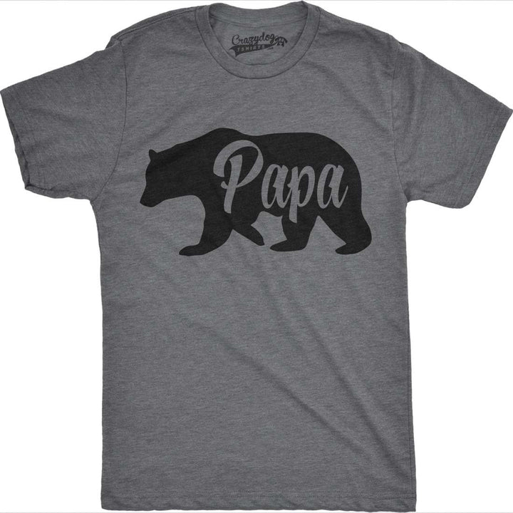 Mens Papa Bear Funny Shirts for Dads Gift Idea Humor Novelty Tees Family T shirt Image 1