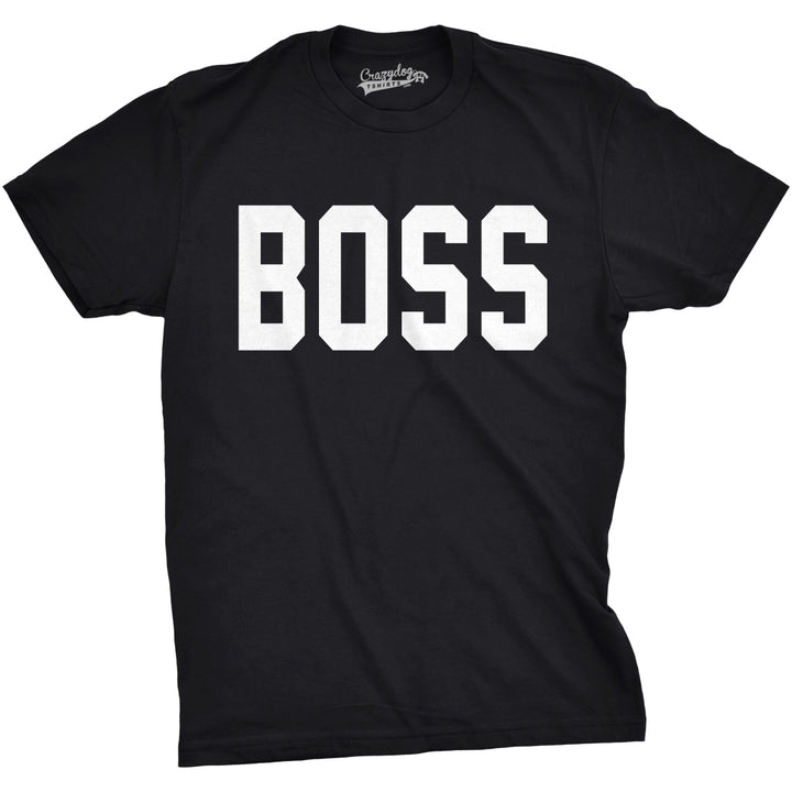 Mens Boss Shirt Funny T shirts for Dads Hilarious Matching Tees for Family T shirt Image 4