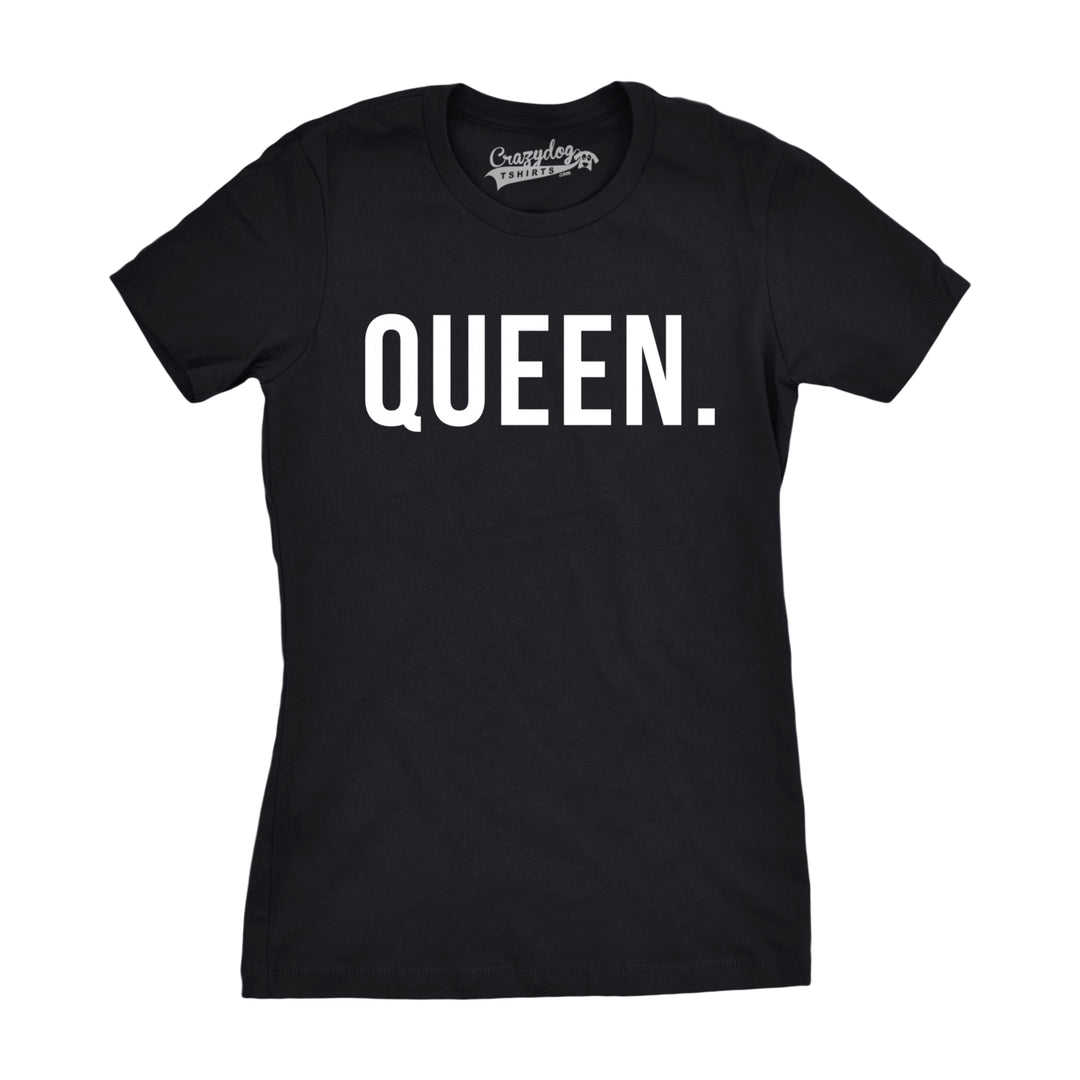 Womens Queen Shirt Funny Novelty Tee Cute Royalty Matching King T shirt Image 4