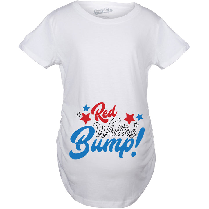 Maternity Red White and Bump Funny T shirts Announce Pregnancy Cute T shirt Image 6