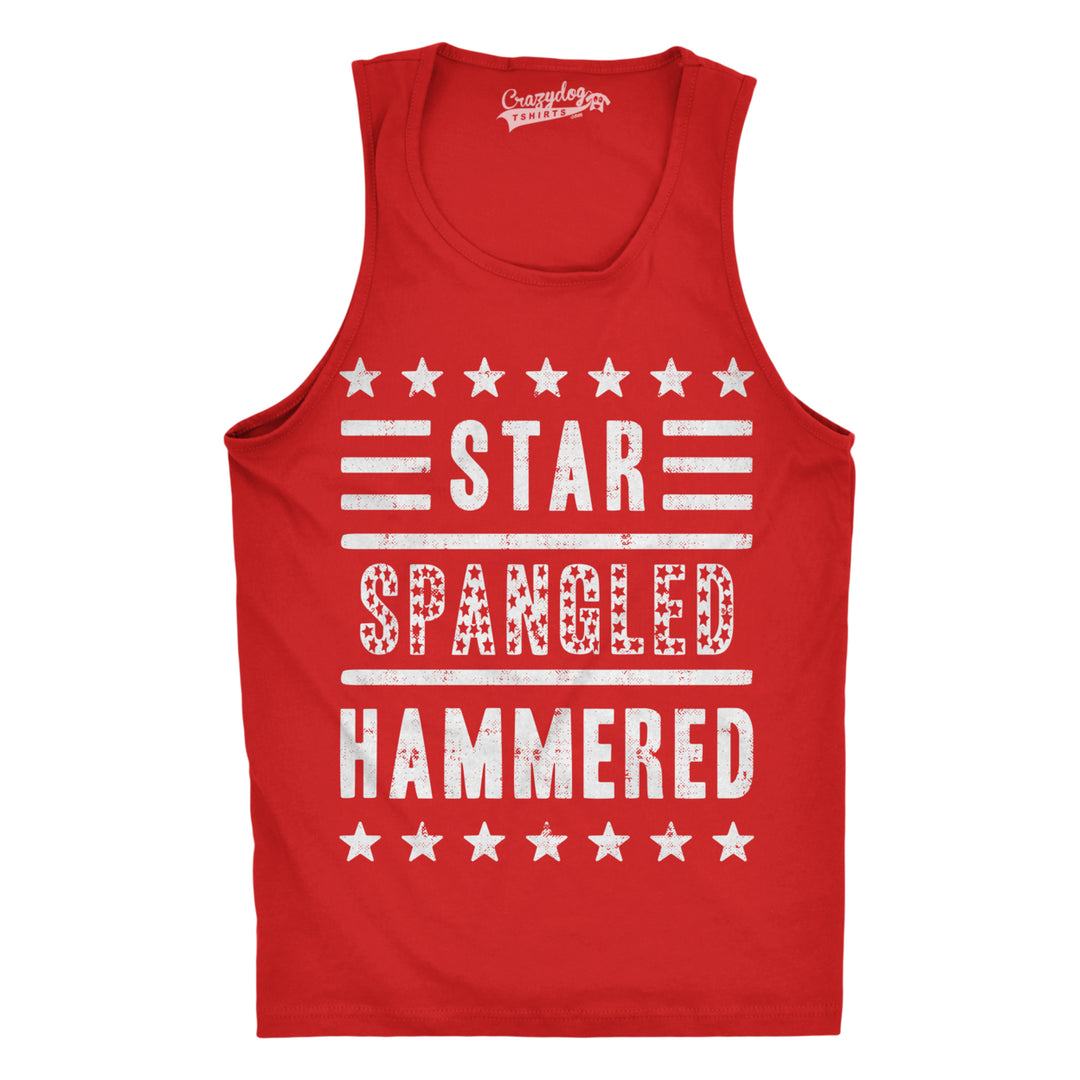 Mens Star Spangled Hammered Funny Shirts Workout Sleeveless Fitness Tank Top Image 6