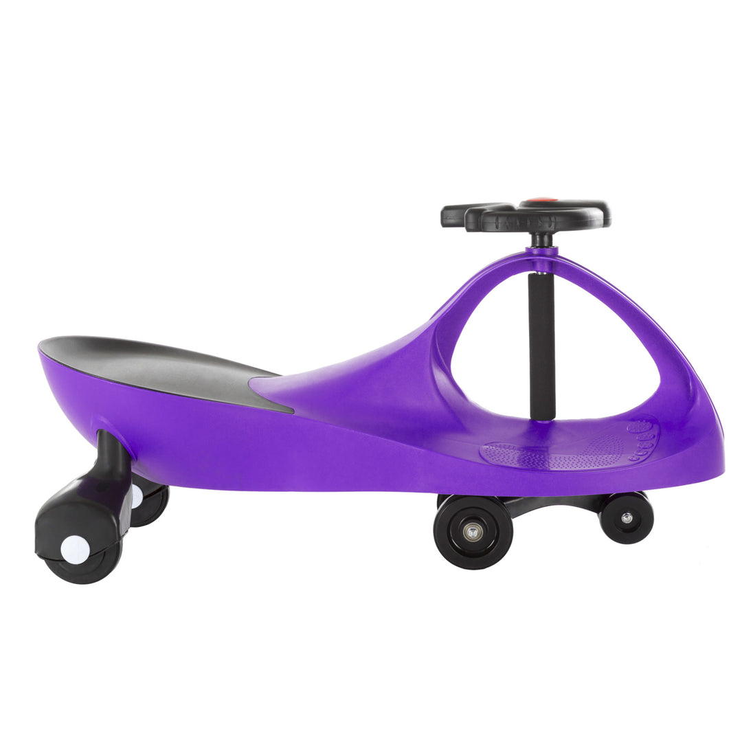 Ride On Car, No Batteries, Gears or Pedals Wiggle Movement to Steer Zigzag Car Purple Image 4