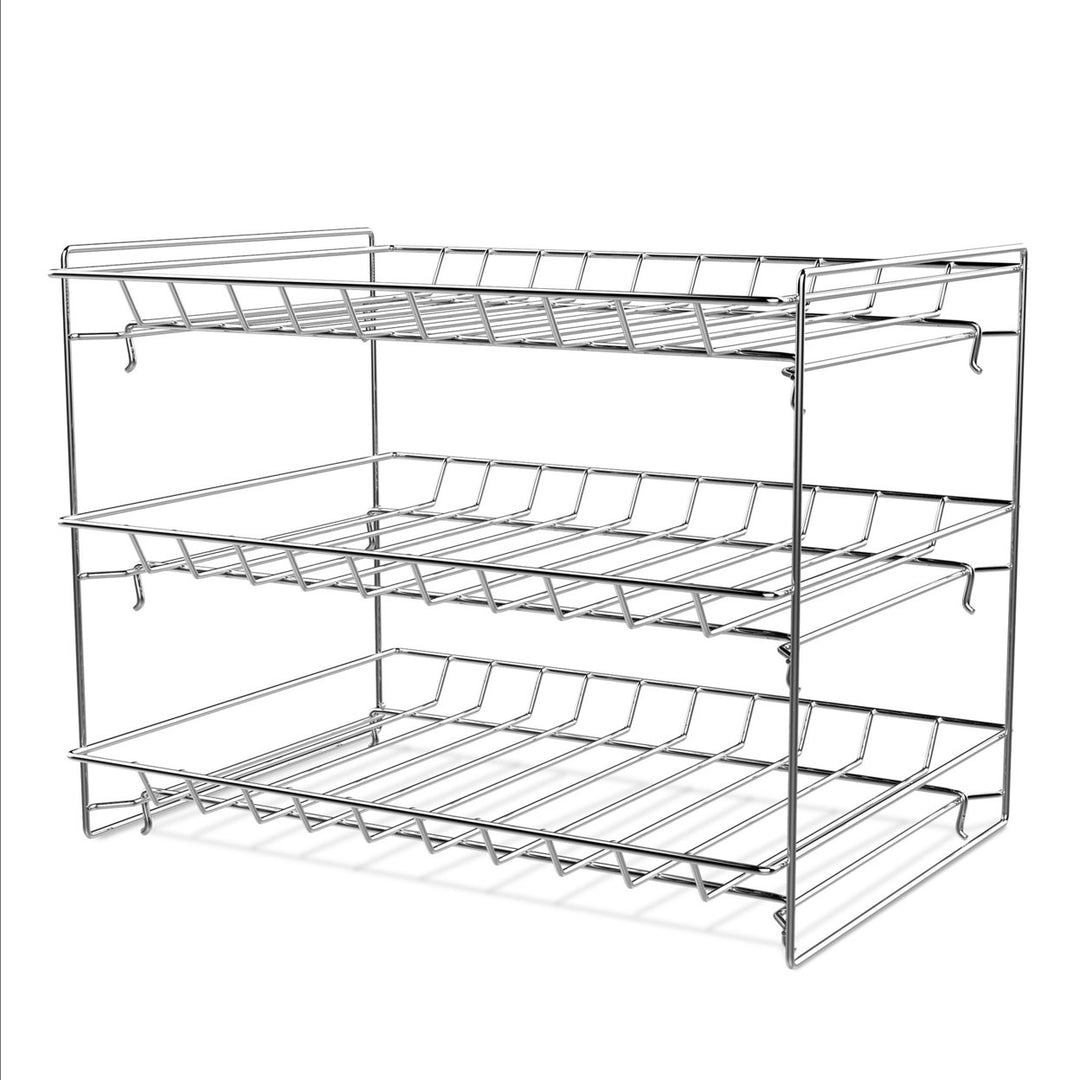 3 Tier Can Dispenser - Stackable Can Organizer Rack for Kitchen PantryCountertopand Cabinets Image 3