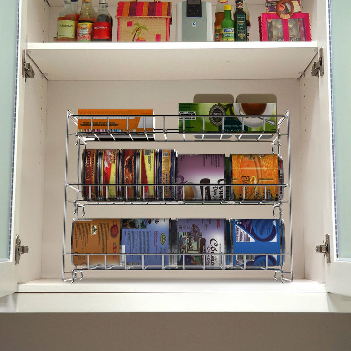 3 Tier Can Dispenser - Stackable Can Organizer Rack for Kitchen PantryCountertopand Cabinets Image 4