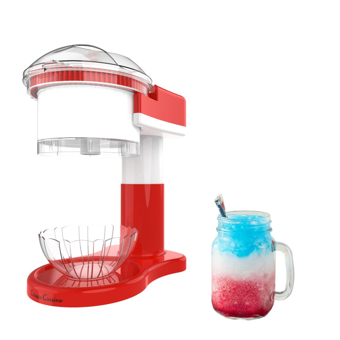 Shaved Ice Snow Cone Slushy Maker Use Ice Cubes Easy at Home Counter Top Image 1