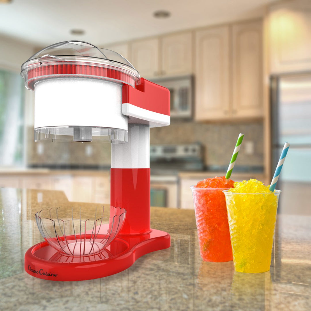 Shaved Ice Snow Cone Slushy Maker Use Ice Cubes Easy at Home Counter Top Image 4