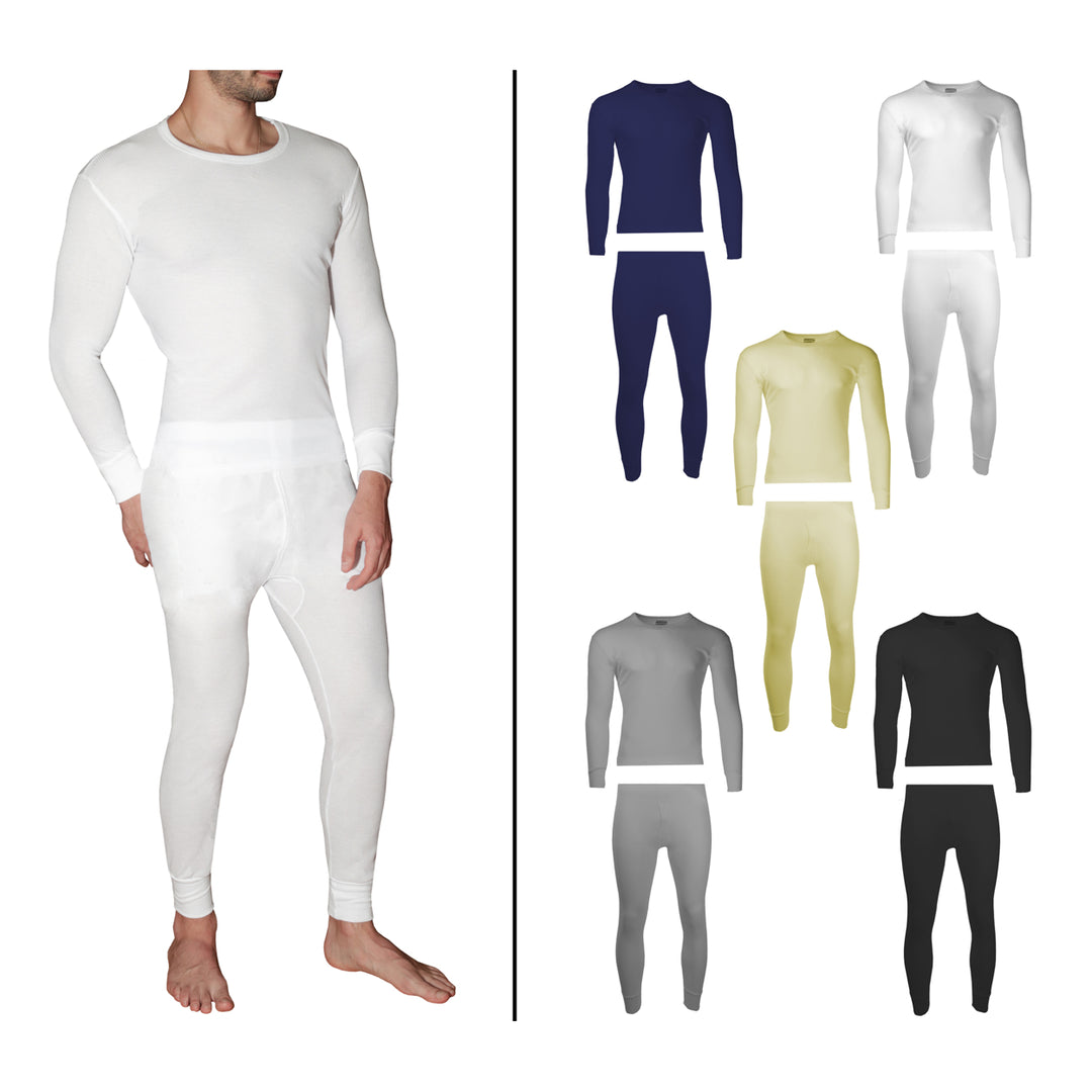 Therma Tekk 2-Piece Mens Cotton Waffle Knit Thermal Underwear Set M-2XL Image 7