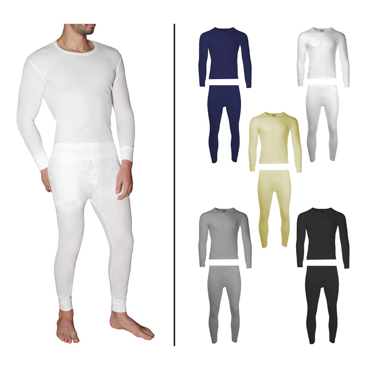 Therma Tekk 2-Piece Mens Cotton Waffle Knit Thermal Underwear Set M-2XL Image 8