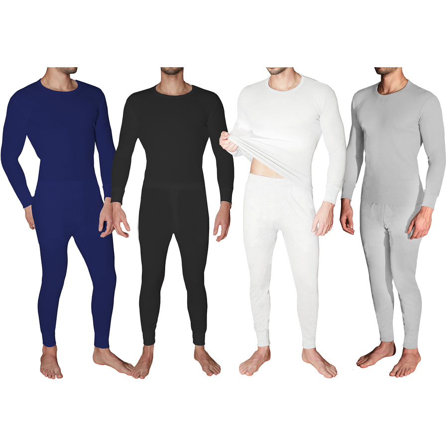 Therma Tekk 2-Piece Mens Cotton Waffle Knit Thermal Underwear Set M-2XL Image 1