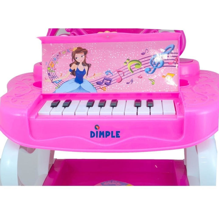 Princess Vanity Set Girls Toy with 16 Fashion & Makeup Accessories  Functional Piano Keyboard & Flashing Lights Image 4