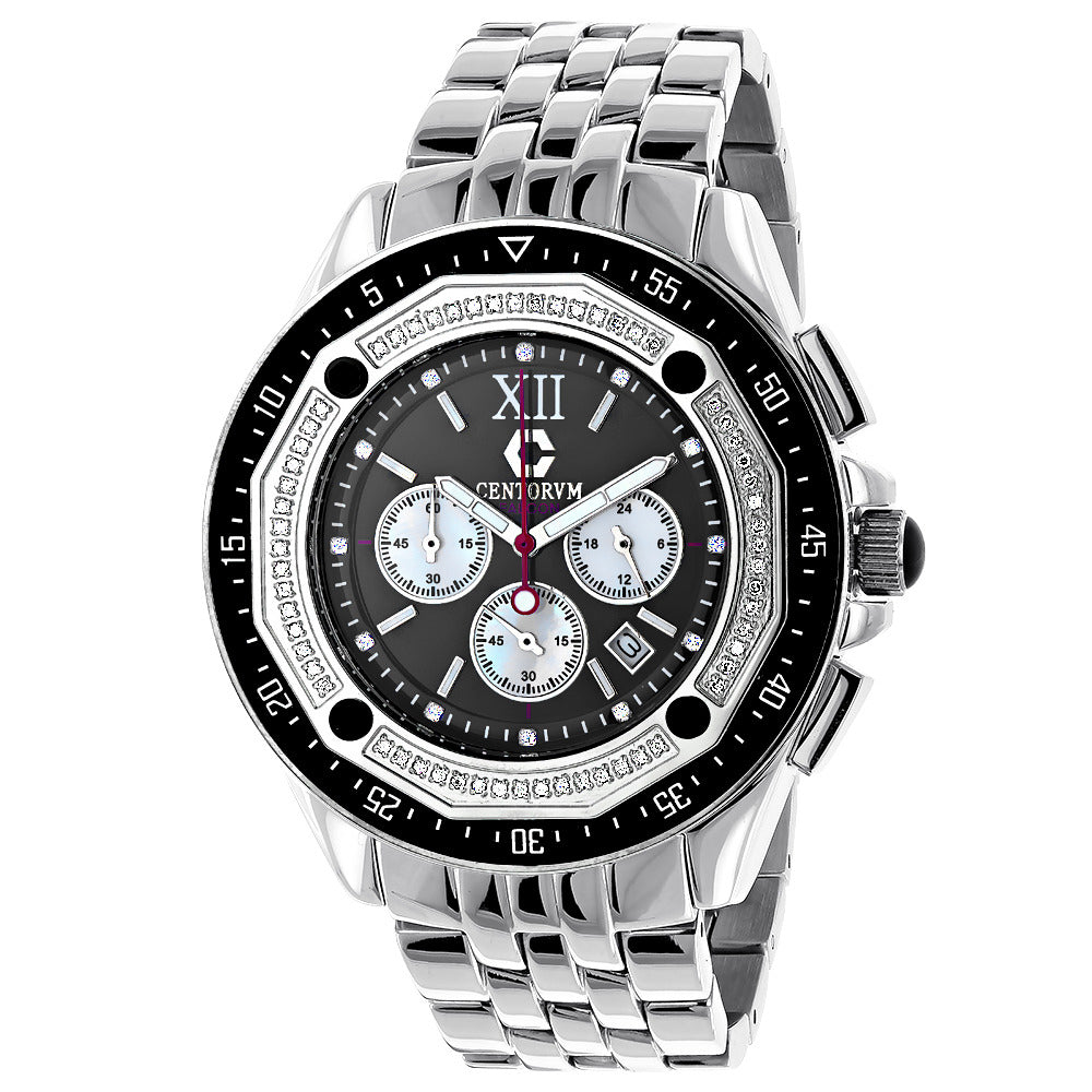 Centorum Diamond Watch: Mens Chronograph Falcon 0.55ct Image 1