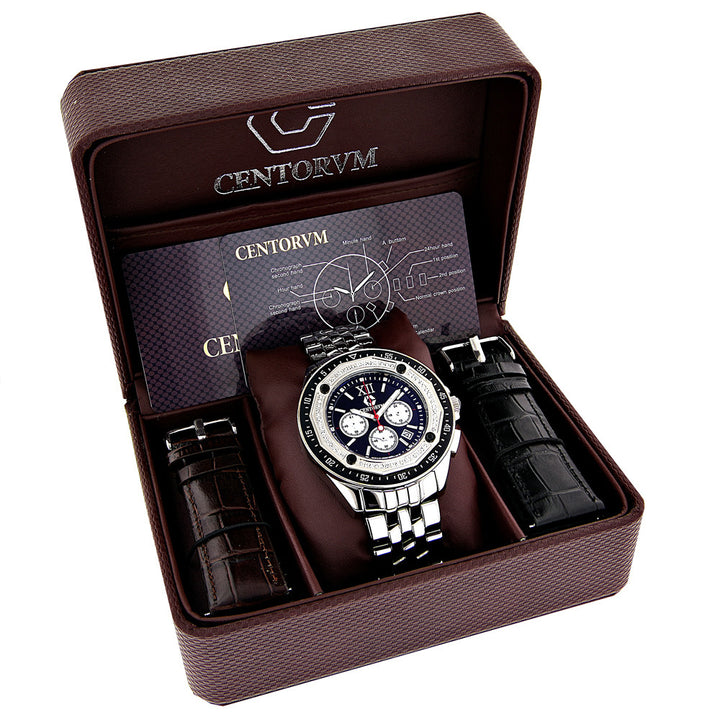 Centorum Diamond Watch: Mens Chronograph Falcon 0.55ct Image 3