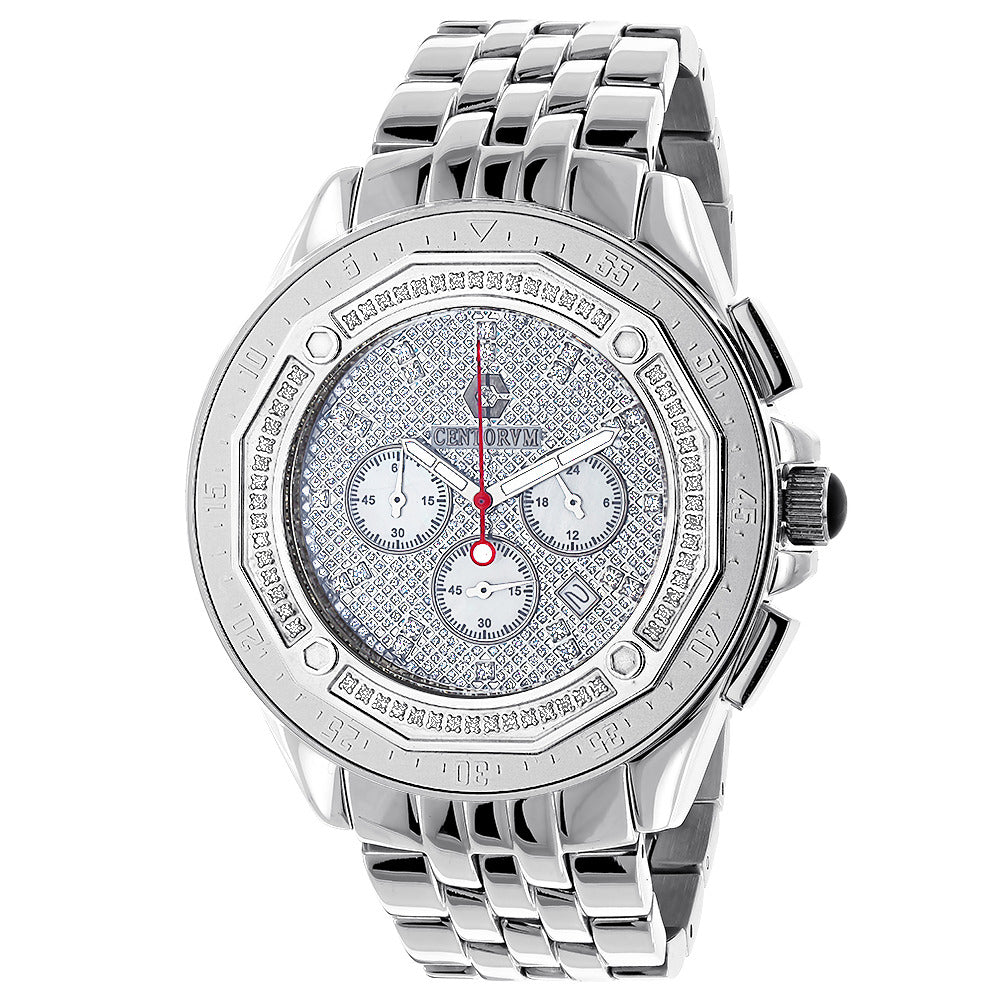 Centorum Mens Diamond Watches 0.55ct Falcon Chronograph Image 1