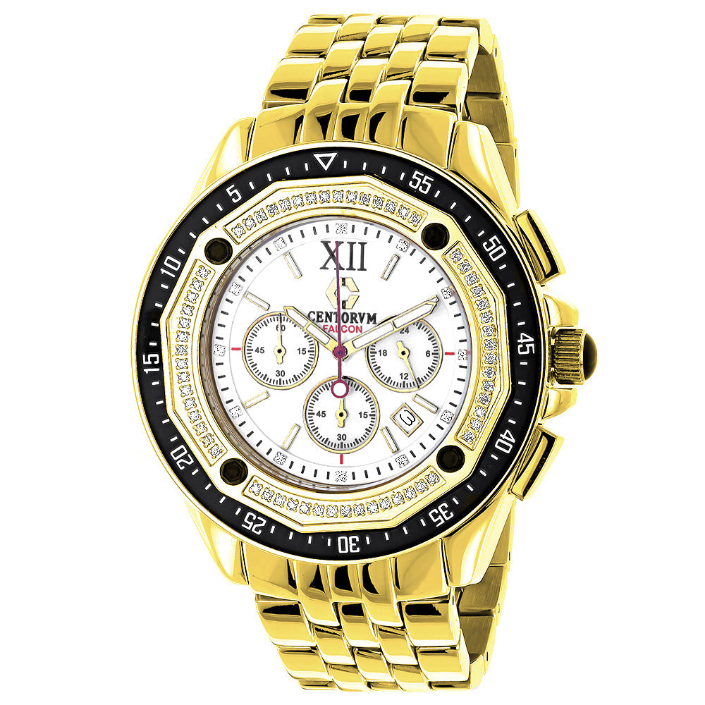 Centorum Falcon Mens Diamond Watch 0.55ct Chronograph Image 1