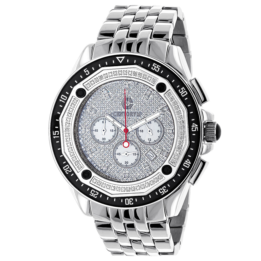 Centorum Mens Diamond Watch 0.55ct Chronograph Falcon Image 1