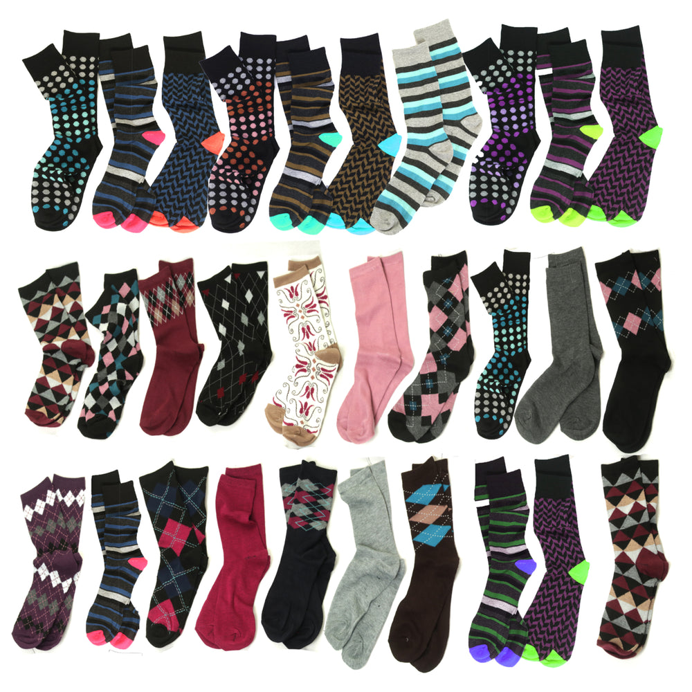 12-Pair Mystery Deal:  Mens Stylish Dress Socks Image 2