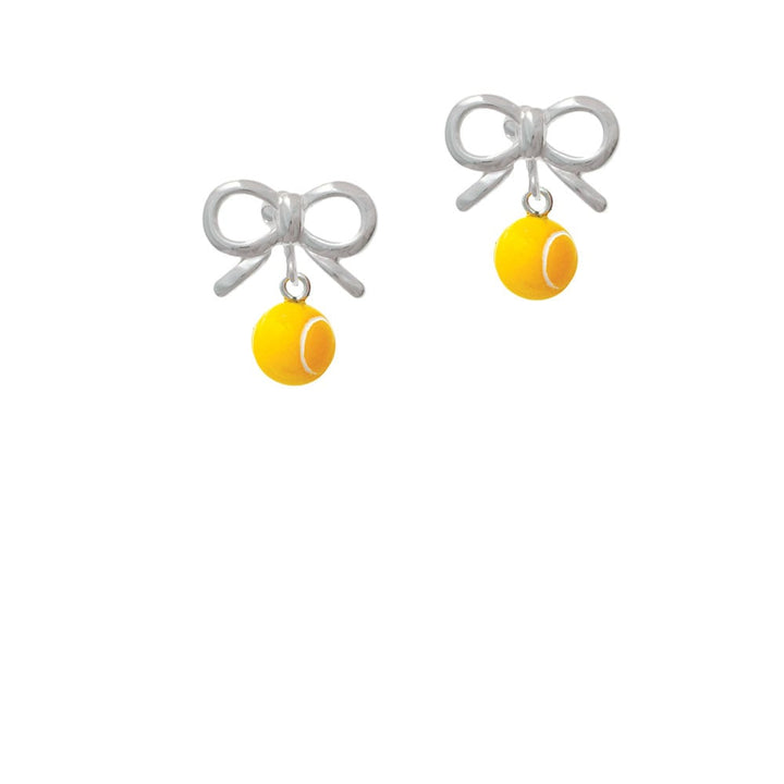 Resin Tennis Ball Crystal Clip On Earrings Image 9