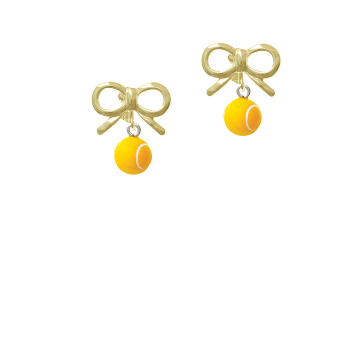 Resin Tennis Ball Crystal Clip On Earrings Image 10