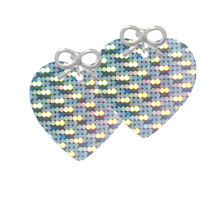 Acrylic Large Hologram Heart Crystal Clip On Earrings Image 9