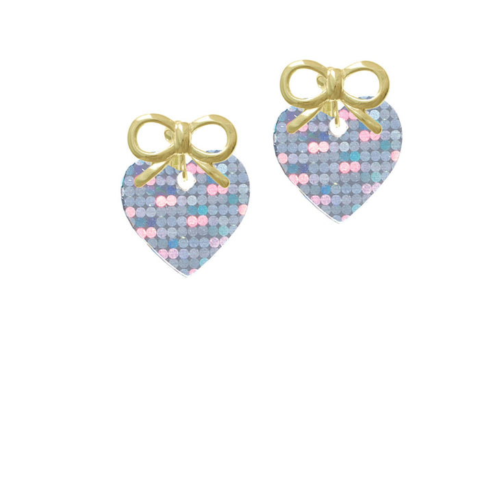 Acrylic Small Hologram Heart Crystal Clip On Earrings Image 10