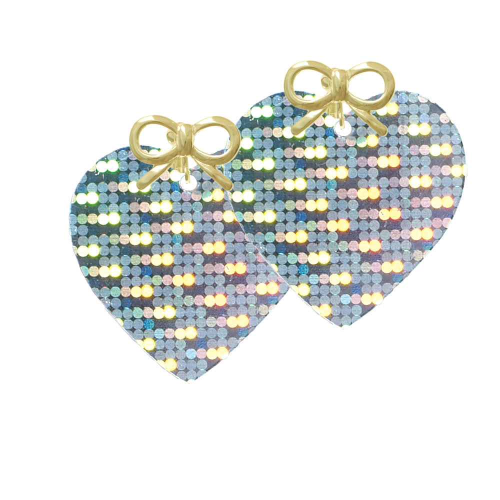 Acrylic Large Hologram Heart Crystal Clip On Earrings Image 10