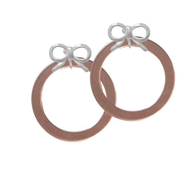 Acrylic 1 1/2" Ring Rose Gold Tone Crystal Clip On Earrings Image 9