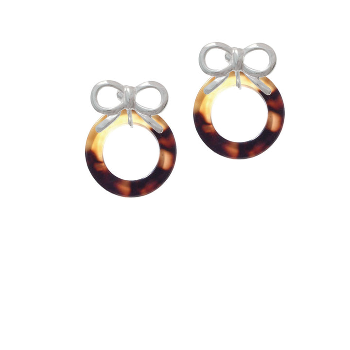 Acrylic 7/8" Ring Mixed Brown and Yellow Crystal Clip On Earrings Image 9