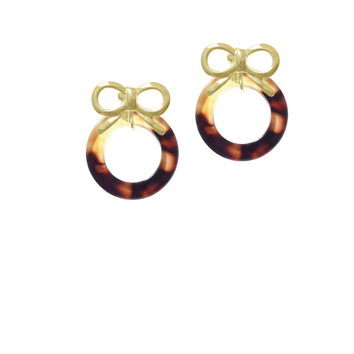 Acrylic 7/8" Ring Mixed Brown and Yellow Crystal Clip On Earrings Image 10