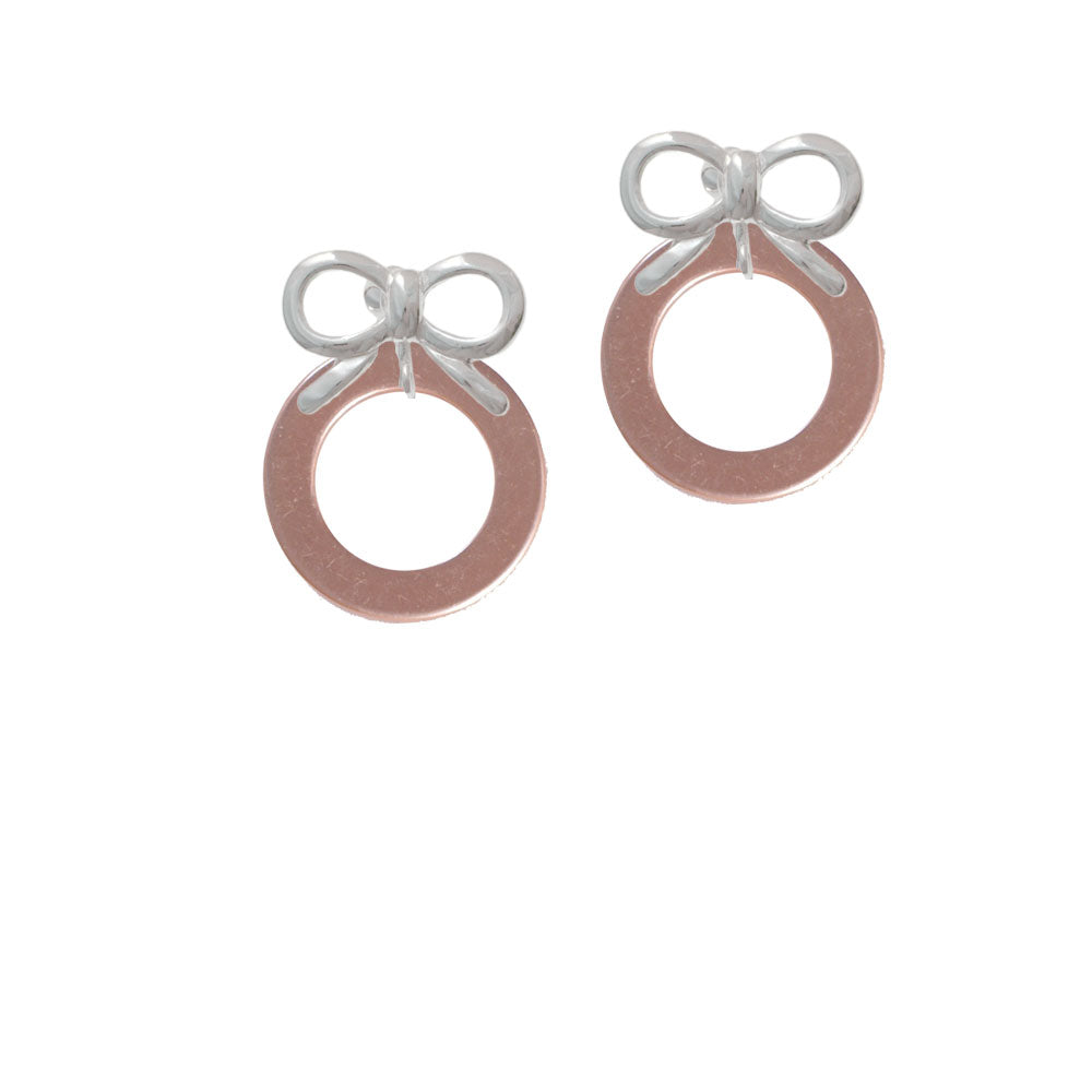 Acrylic 7/8" Ring Rose Gold Tone Crystal Clip On Earrings Image 9