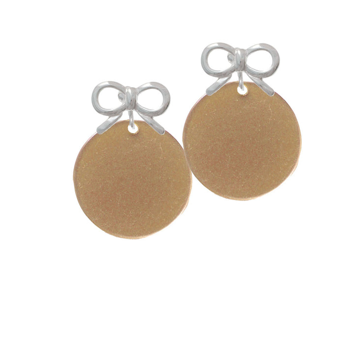 Acrylic 1 1/8" Disc Gold Tone Crystal Clip On Earrings Image 9