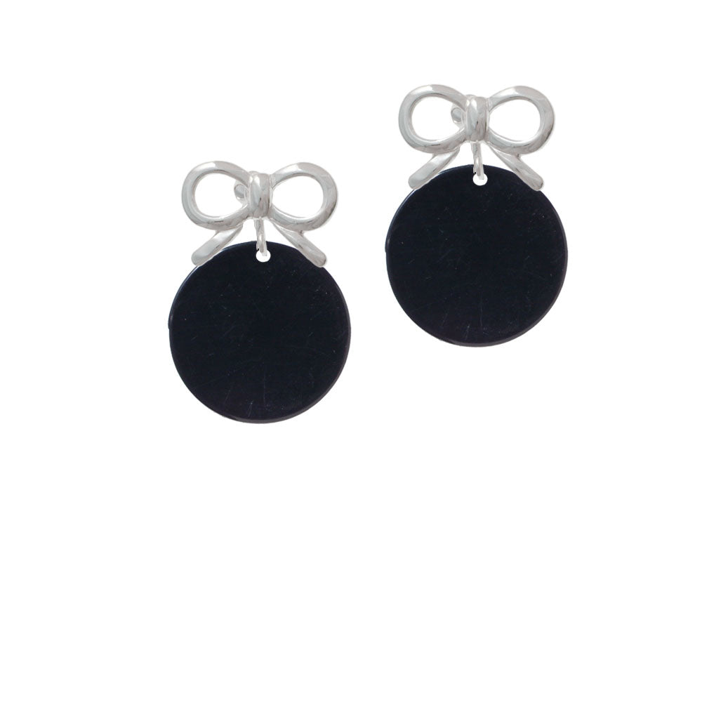 Acrylic 7/8" Disc Black Crystal Clip On Earrings Image 9