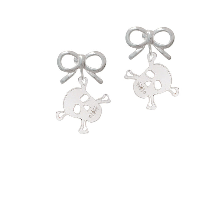 Acrylic Small Clear Skull Crystal Clip On Earrings Image 9