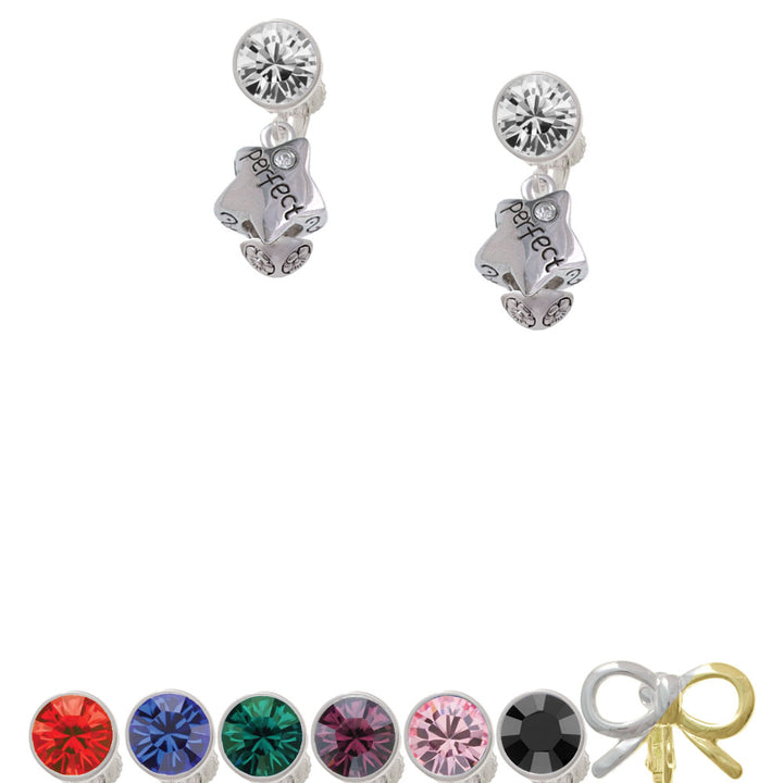 Perfect Star with Crystal Crystal Clip On Earrings Image 1